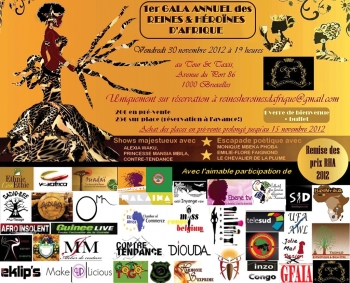 «1er Gala annuel des Reines et Héroïnes d’Afrique» @ Salle Bodega, Bruxelles, Belgique (Novembre 2012)