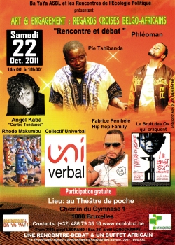 «Art et engagement : regards croisés belgo-africains» @ Théâtre de Poche, Brussel, België (Oktober 2011)