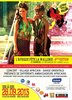 «L’Afrique fête la Wallonie : 8ème édition - À l’honneur : La République du Congo» @ Place du Manège, Charleroi, Belgique (Septembre 2013)