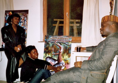 09 oktober 2004 › La chanteuse Fayila Boendi, Rhode Makoumbou et le chanteur-percussionniste Jeff Kavanda.