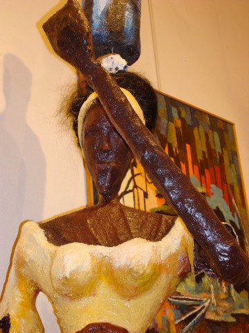 Rhode Makoumbou › Detail: «La porteuse d'eau au village» (2008)