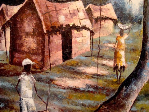 Rhode Makoumbou › Detail: «Le village» (2005) • ID › 94