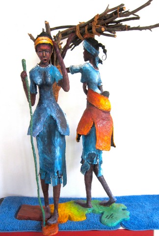 Rhode Makoumbou › Sculpture : «Congo : Unité du travail (verso)» (2013)
