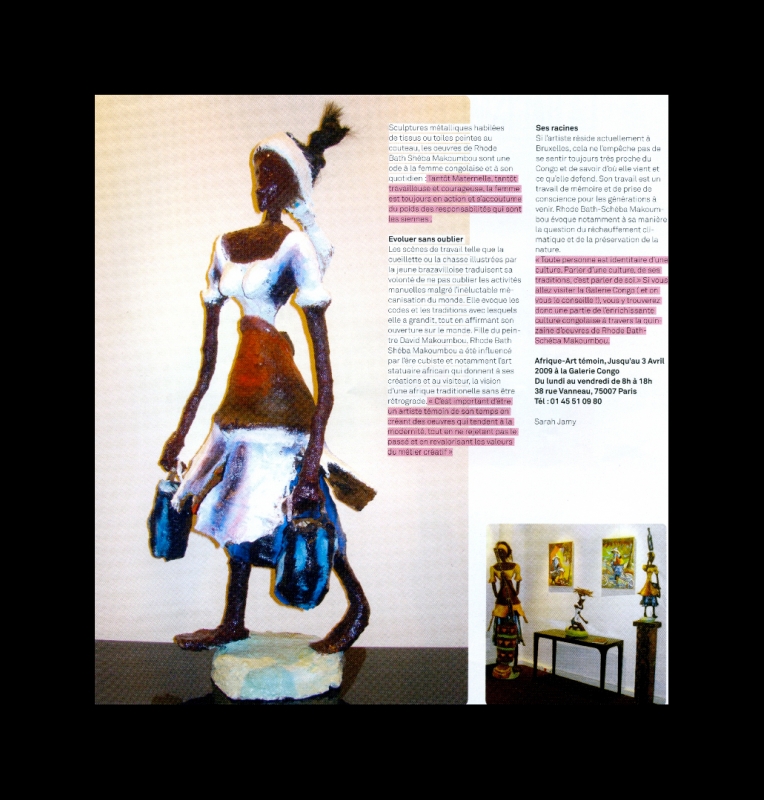 Rhode Makoumbou in «Chocolate», tijdschrift n° 21 (mrt 2009) • Krantenknipsel 2/2