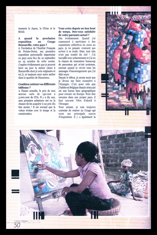 Rhode Makoumbou dans «Dream Magazine», n° 1 (oct 2013) • Coupure de presse 2/3